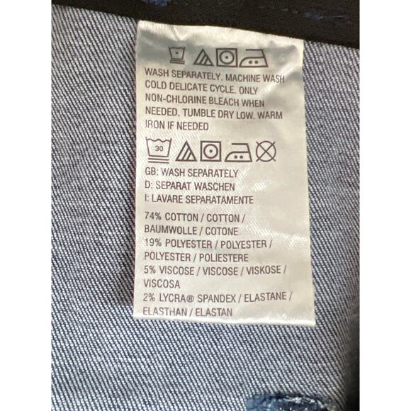 D&Co size 22W pull on jeans elastic waist back pockets stretchy cropped comfort - Picture 9 of 9